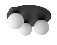 Plafonnier noir Moderne M&eacute;tal Verre G9 confortable
