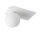 Plafonnier blanc verre m&eacute;tal carr&eacute; L:25 cm G9 petit