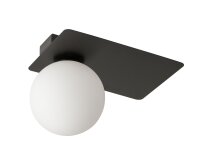 Plafonnier noir Abat-jour en verre...