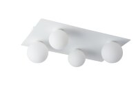 Plafonnier Blanc Métal Verre Confortable G9 L:62...