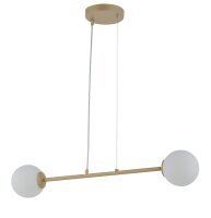 Suspension allongée or verre sphère G9...