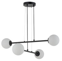 Grande lampe &agrave; suspendre m&eacute;tal verre 4...