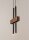 Longue lampe à suspendre métal bois noir 2 flammes 31 cm