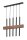 Bois Suspension Noir Métal confortable G9 Cylindre