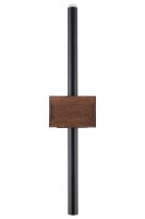 Applique murale noire métal bois G9 L:11 cm...