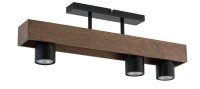 Plafonnier en bois Métal Noir Moderne GU10...