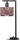 Lampe de table noire bois m&eacute;tal H:48 cm E27 compact