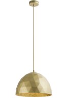 Runde H&auml;ngelampe Gold Metall &Oslash;35 cm E27 bis 0,9 m