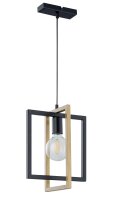 H&auml;ngeleuchte Modern Metall Schwarz Gold E27 bis 0,8 m