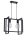Suspension noire m&eacute;tal L:41 cm E27 d&eacute;coratif
