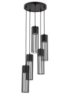 Lampe à suspendre métal noir grille GU10...