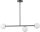 Schwarze Deckenlampe 3-flammig Glas Metall G9 blendarm