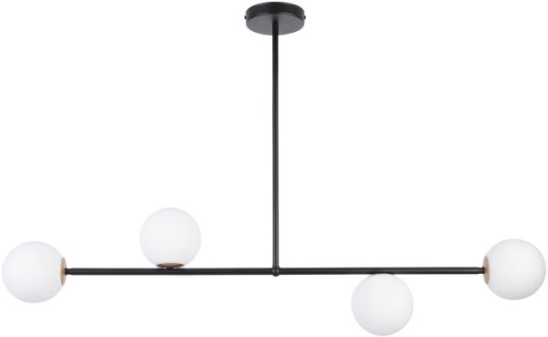 Lange Deckenlampe Glas Metall G9 104 cm wohnlich