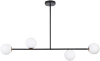 Lange Deckenlampe Glas Metall G9 104 cm wohnlich
