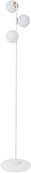 Stehlampe 3-flammig Metall Weiß Kugel Lesen G9 160 cm