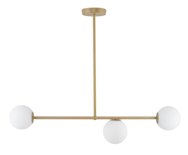 Deckenleuchte Gold Glas Metall G9 L:86 cm blendarm