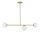 Deckenleuchte Gold Glas Metall G9 L:86 cm blendarm