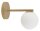 Wandlampe Glas Kugel Metall blendarm G9 wohnlich