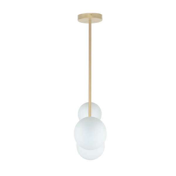 Gold Deckenlampe Metall Glas satiniert G9 5-flammig