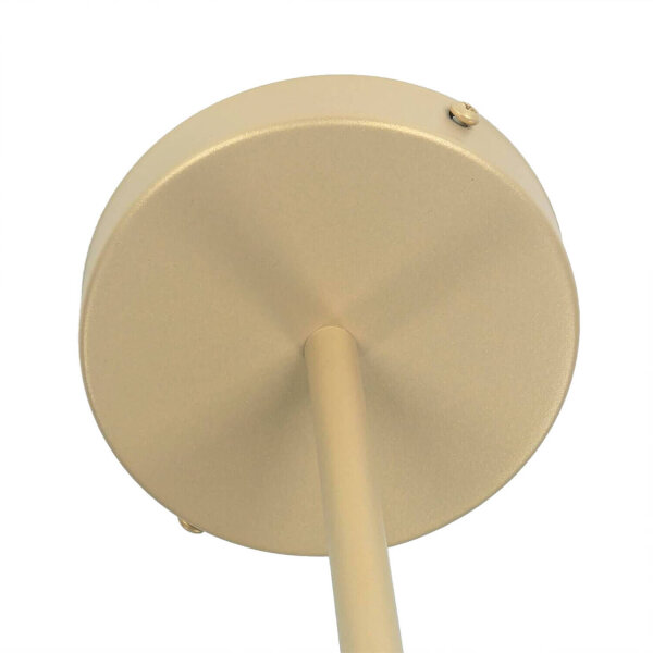 Gold Deckenlampe Metall Glas satiniert G9 5-flammig