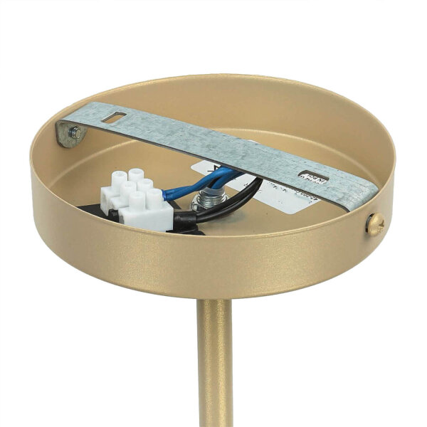 Gold Deckenlampe Metall Glas satiniert G9 5-flammig