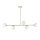 Gold Deckenlampe Metall Glas satiniert G9 5-flammig