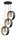 Design Pendelleuchte Schwarz Gold Ringe Metall 3-flmg