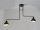 Plafonnier à 2 flammes blanc noir E27 L:93 cm allongé