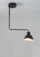 Plafonnier en métal Noir Blanc Moderne E27 frappant