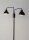 Lampadaire noir métal blanc grand 162 cm E27 Lire