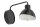 Schwarze Wandlampe Weiß Metall H:19 cm E27 stylisch