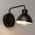 Schwarze Wandlampe Weiß Metall H:19 cm E27 stylisch