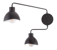Wandlampe Mehrflammig Schwarz Weiß E27 H:44 cm...