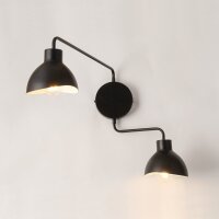 Wandlampe Mehrflammig Schwarz Weiß E27 H:44 cm...