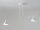 Plafonnier blanc métal 2flmg E27 jusquà 60W décoratif