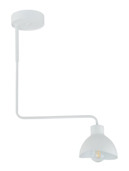 Plafonnier blanc métal E27 H:60 cm remarquable