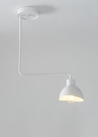Plafonnier blanc métal E27 H:60 cm remarquable