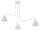 Grand plafonnier blanc métal 3 flammes E27 L:93 cm