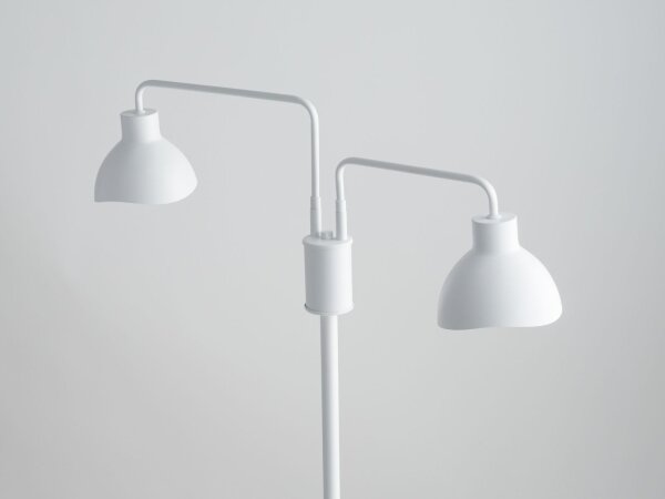 Lampadaire 2 flammes Blanc Métal Lire E27 162 cm de haut