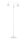 Lampadaire 2 flammes Blanc Métal Lire E27 162 cm de haut