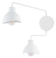 Applique blanche Lire en m&eacute;tal E27 H:44 cm...
