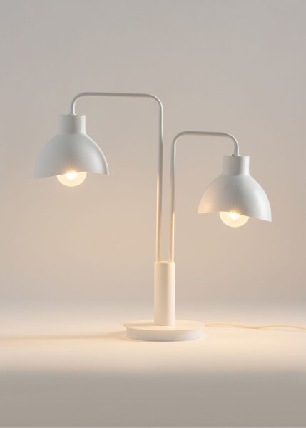 Petite lampe de table Blanc Métal E27 48 cm Moderne