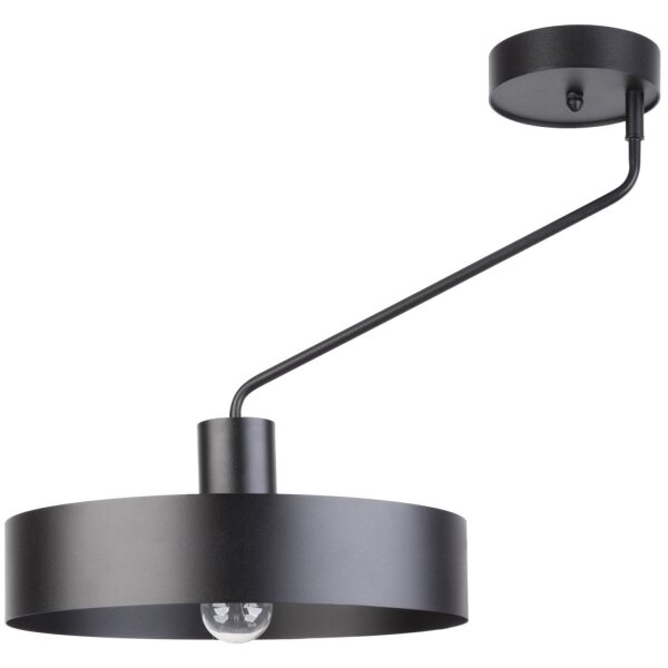 Schwarze Deckenleuchte Metall Schirm Ø8 cm E27 Retro