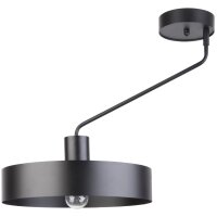 Plafonnier noir métal Abat-jour Ø8 cm E27...