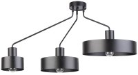 Plafonnier r&eacute;tro noir m&eacute;tal 3 flammes flashy