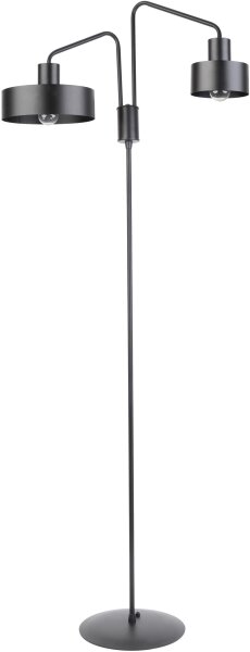 Lampadaire noir en métal grand 174 cm E27 design rétro
