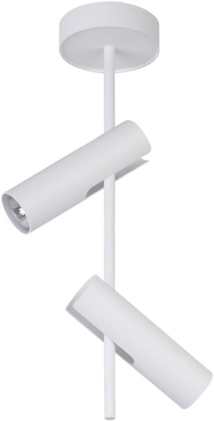 Weißer Deckenstrahler Metall GU10 H:55 cm beweglich