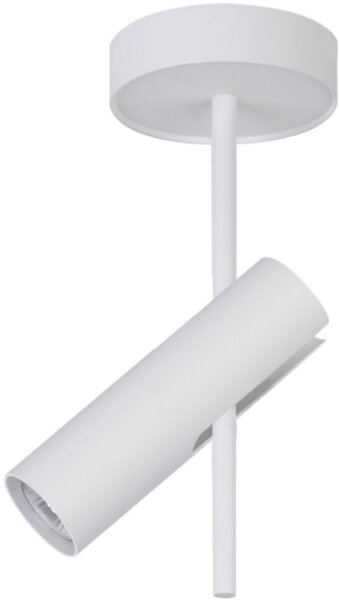 Weißer Deckenstrahler Metall GU10 H:55 cm beweglich