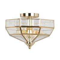 Plafonnier HESU Laiton poli Ø32cm Lampe