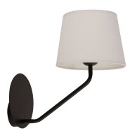 Wandleuchte Schwarz Wei&szlig; Metall H:34 cm E27 blendarm